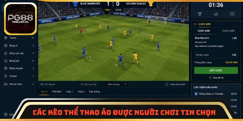 Các kèo cược thể thao ảo được người chơi tin chọn