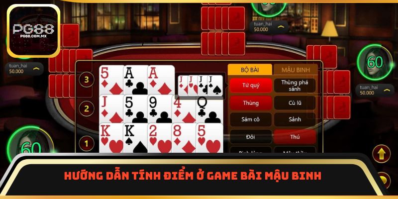 Hướng dẫn tính điểm ở game bài Mậu Binh