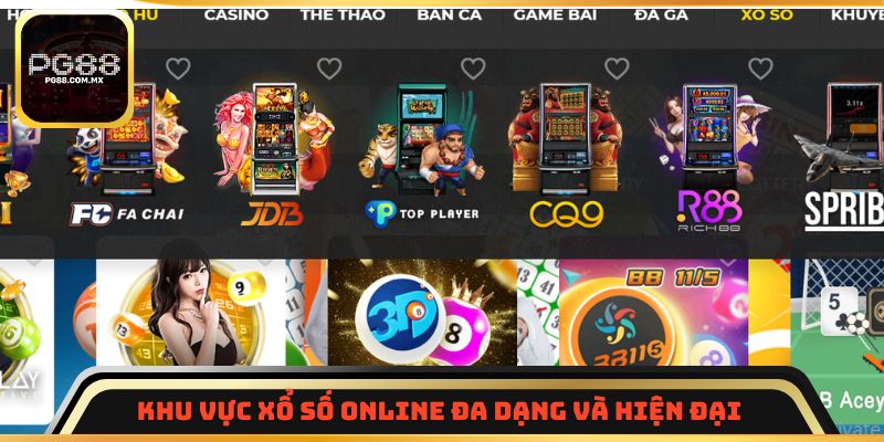 Khu vực xổ số online đa dạng và hiện đại