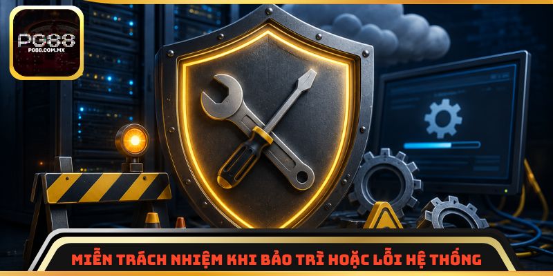 Miễn trách nhiệm khi bảo trì hoặc lỗi hệ thống 