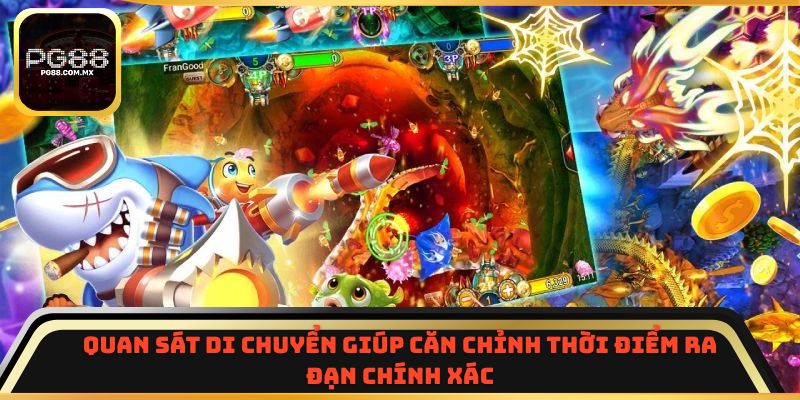 Quan sát di chuyển giúp căn chỉnh thời điểm ra đạn chính xác